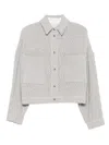 Iro Textured Pocket Jacket In Gray