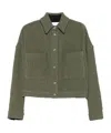 Iro Cotton Jacket Patch Pockets In Green