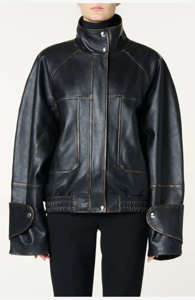 Iro The Bogus Leather Jacket In Black