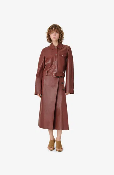 Iro The Rapha Leather Jacket In Brown