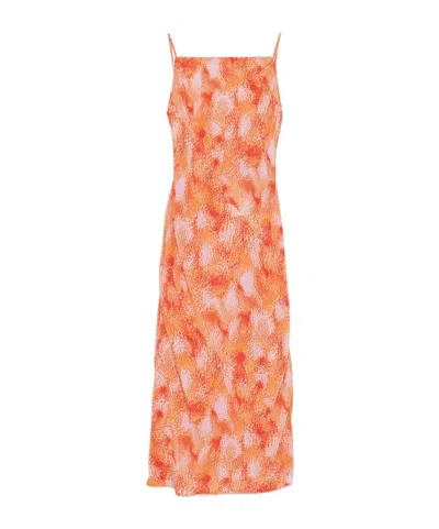 Iro Thin Shoulder Strap Dress In Orange