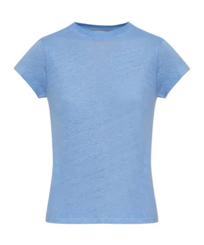 Iro Third Short-sleeve Linen T-shirt In Blue