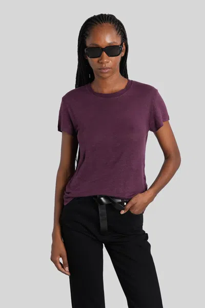 Iro Third T-shirt In Viola Linen In Purple