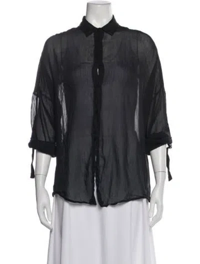 Pre-owned Iro Three-quarter Sleeve Blouse In Gray