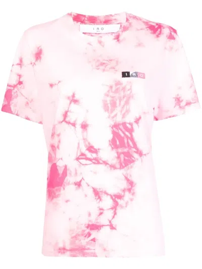 Iro Tie-dye Logo Patch T-shirt In Pink
