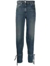 Iro Tie-fastening Straight-leg Jeans In Blue