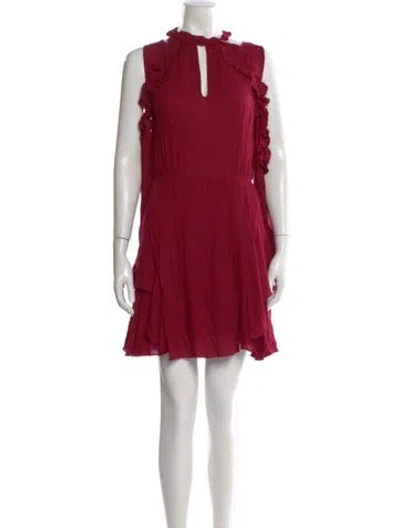 Pre-owned Iro Tie Neck Mini Dress W/ Tags In Red