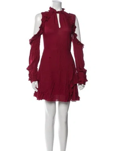 Pre-owned Iro Tie Neck Mini Dress W/ Tags In Red
