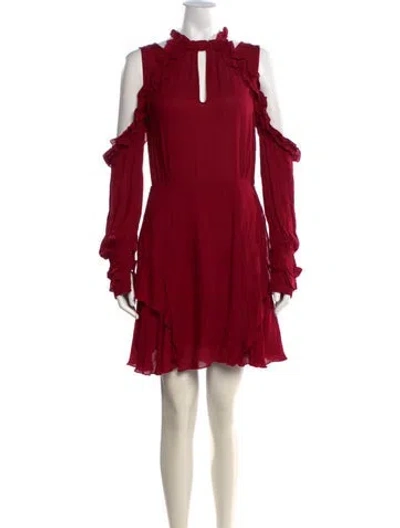 Pre-owned Iro Tie Neck Mini Dress W/ Tags In Red