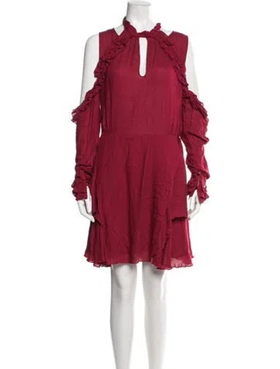 Pre-owned Iro Tie Neck Mini Dress W/ Tags In Red