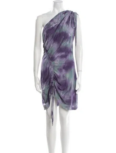 Pre-owned Iro Tie-dye Print Mini Dress In Purple