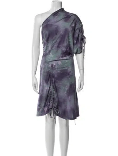 Pre-owned Iro Tie-dye Print Mini Dress In Purple