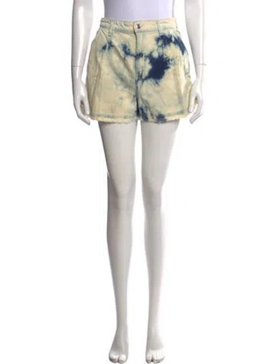 Pre-owned Iro Tie-dye Print Mini Shorts In Blue/white