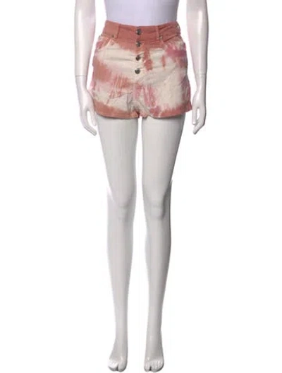 Pre-owned Iro Tie-dye Print Mini Shorts In Pink