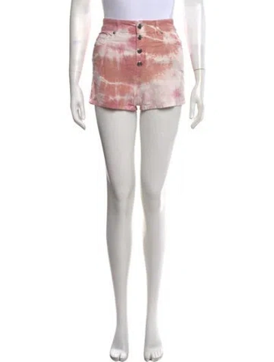 Pre-owned Iro Tie-dye Print Mini Shorts In Pink