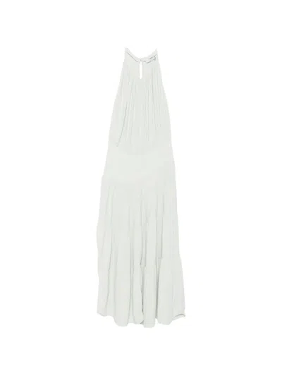 Iro Tiered Draped Maxi Dress In Green
