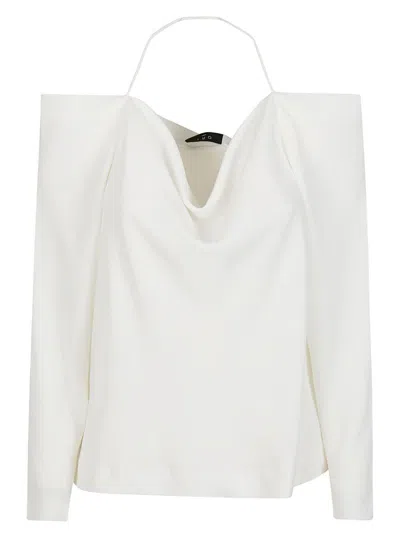 Iro Poani Off-shoulder Draped Blouse In White