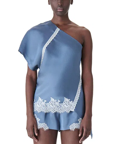 Iro Topazi Asymmetrical Top In Blue