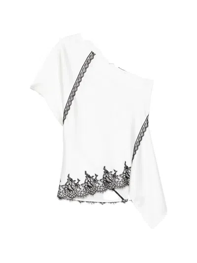 Iro Topazi Lace-trim Top In White