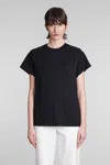 Iro Tabitha T-shirt In Black Cotton In Black