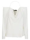 Iro Poani Off-shoulder Draped Blouse In White