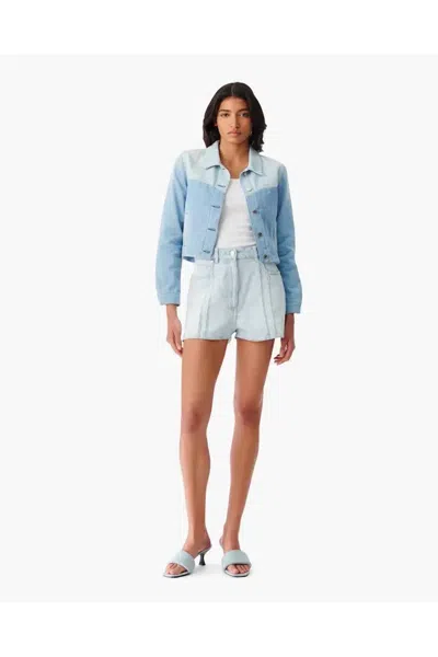 Iro Tosca Jacket In Patchwork Denim In Brown