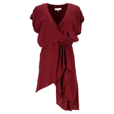 Iro Tralor Sheath Dress In Burgundy Viscose In Red