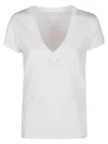 Iro T-shirt En Lin Col V Rodeo In White