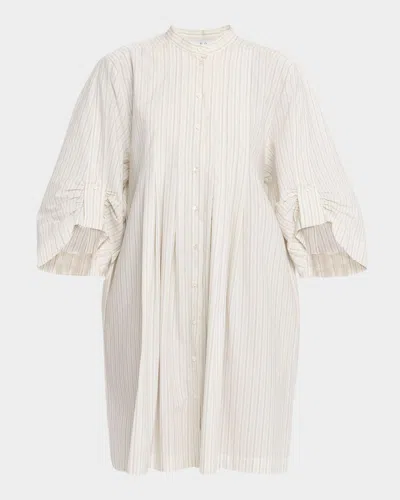 Iro Tulia Striped Poplin Dress In White