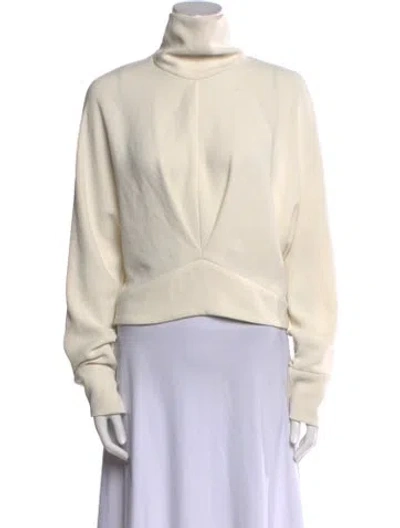Pre-owned Iro Turtleneck Long Sleeve Sweatshirt In White