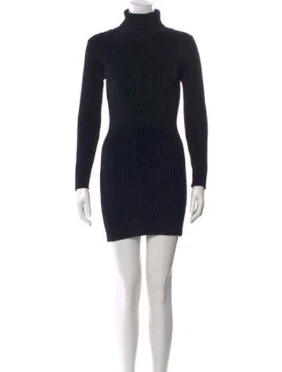 Pre-owned Iro Turtleneck Mini Dress In Black