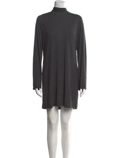 Pre-owned Iro Turtleneck Mini Dress In Gray