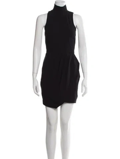 Pre-owned Iro Turtleneck Mini Dress W/ Tags In Black