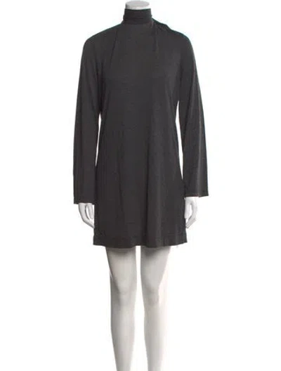 Pre-owned Iro Turtleneck Mini Dress W/ Tags In Gray