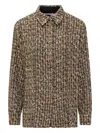Iro Tweed-effect Woven Shirt In Brown