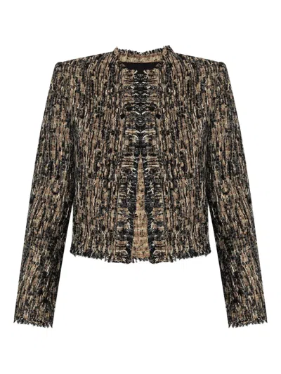 IRO TWEED FRAYED-EDGE JACKET
