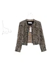Iro Cropped Frayed Edges Long Sleeves Textured Fabric