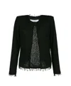 Iro Shavani Collarless Casual Jacket In Black