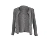 Iro Tweed Jacket In Black Cotton In Black