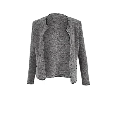 Iro Tweed Jacket In Black Cotton