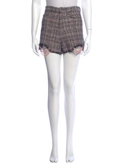 Pre-owned Iro Tweed Mini Shorts In Pink