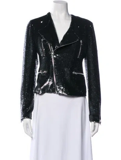 Pre-owned Iro Tweed Pattern Biker Jacket In Multi