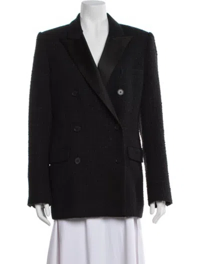 Pre-owned Iro Tweed Pattern Blazer In Black