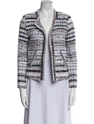 Pre-owned Iro Tweed Pattern Blazer In Blue