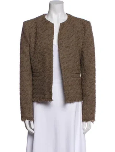 Pre-owned Iro Tweed Pattern Blazer In Brown