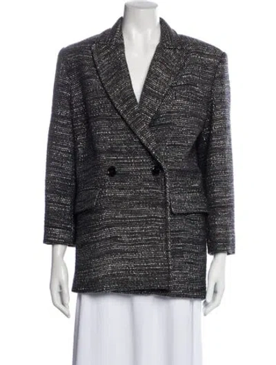 Pre-owned Iro Tweed Pattern Blazer In Gray