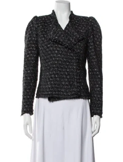 Pre-owned Iro Tweed Pattern Blazer In Gray