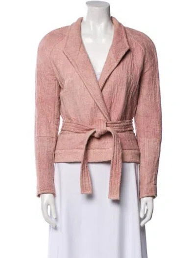 Pre-owned Iro Tweed Pattern Blazer In Pink
