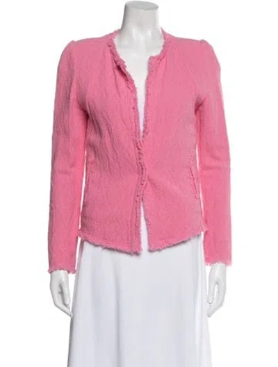 Pre-owned Iro Tweed Pattern Blazer In Pink