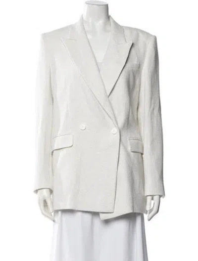 Pre-owned Iro Tweed Pattern Blazer In White